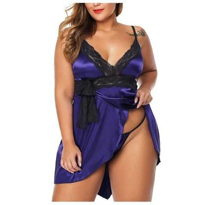 V-Neck Strap Plus Size Nighties - Image 3