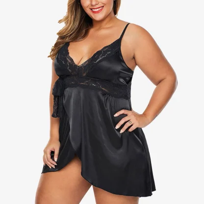 V-Neck Strap Plus Size Nighties - Image 4