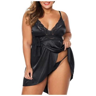 V-Neck Strap Plus Size Nighties