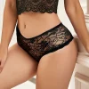 Open Crotch Plus Size Lace Panties