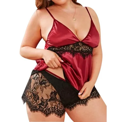 Seductive Lace Plus Size Babydoll - Image 2