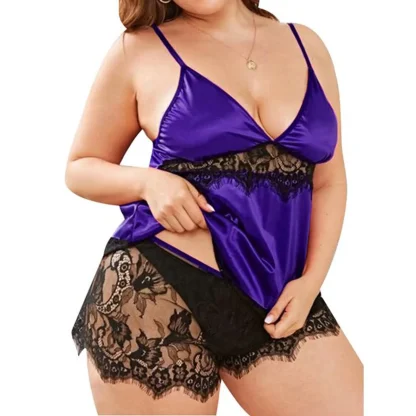 Seductive Lace Plus Size Babydoll - Image 4