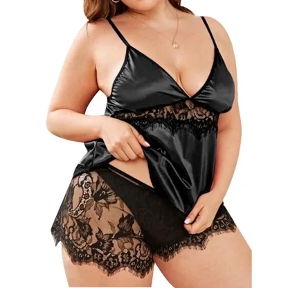 Seductive Lace Plus Size Babydoll - Image 5