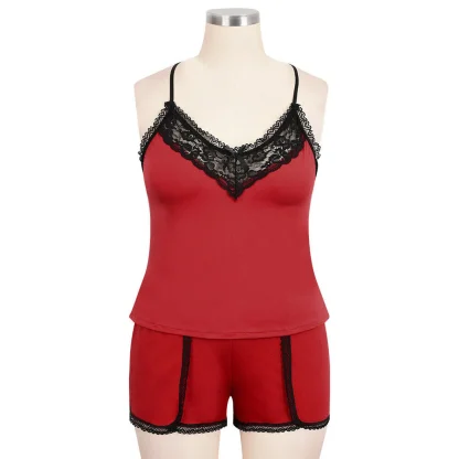 Plus Size Sexy Lace Pajama Set - Image 6