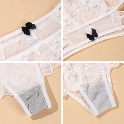 Sheer Mesh Strap Plus Size Thong - Image 4