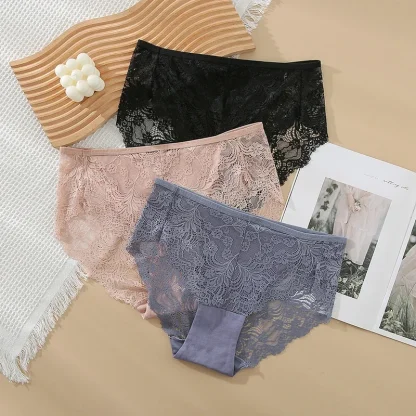 Floral High-Waist Plus Size Panties - Image 2
