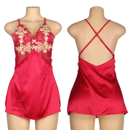 Cross Back Strap Plus Size Babydoll - Image 5