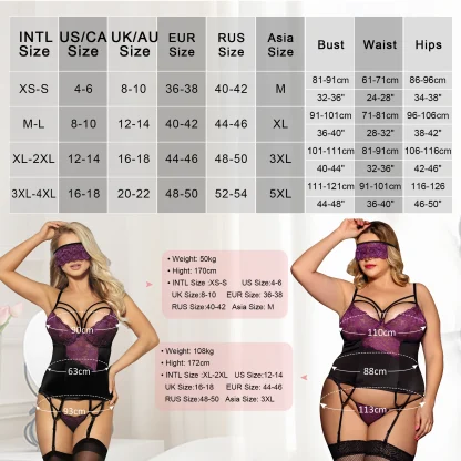Allure Plus Size Garter Lingerie - Image 5