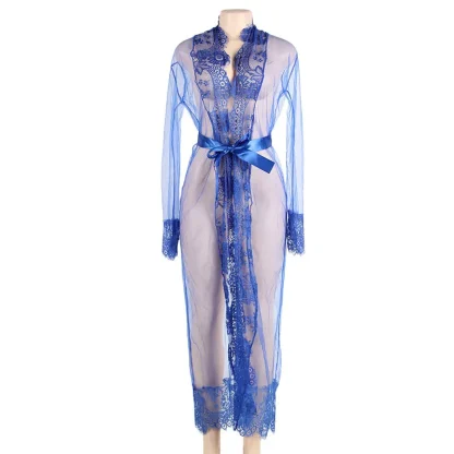 See-Through Plus Size Long Nightgown - Image 6
