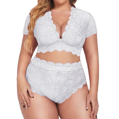 Floral Style Plus Size Lingerie - Image 3