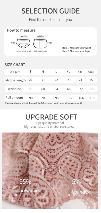 Hollow Out Printed Plus Size Panties - Image 7