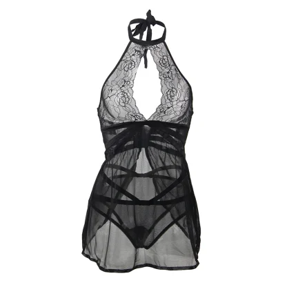 Sexy Halter Plus Size Nightdress - Image 5