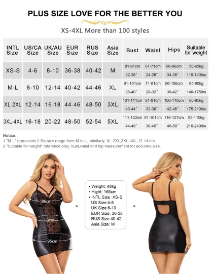 Sensual Lace Plus Size Nightdress - Image 6