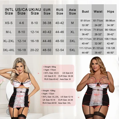 Maid Lace Plus Size Babydoll Lingerie - Image 6