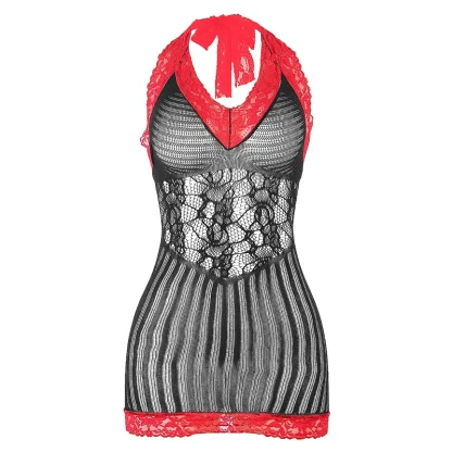 Halter Fishnet Plus Size Babydolls - Image 4