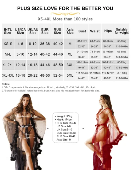 Elegant See-Through Plus Size Robe - Image 7