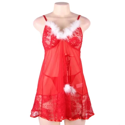 Plush Christmas Plus Size Nightdress - Image 5