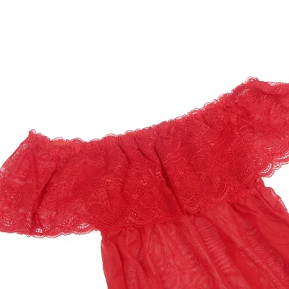 Off-Shoulder Plus Size Lace Babydoll - Image 7