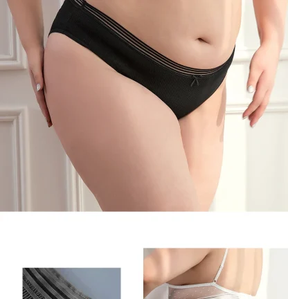 Cute Bow Plus Size Bikini Brief - Image 2