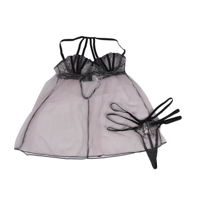 Transparent Plus Size Mini Babydoll - Image 5
