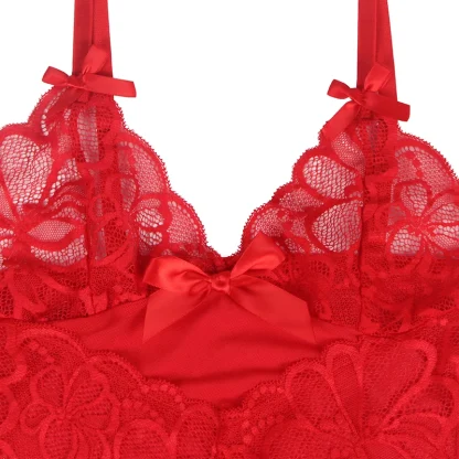 Floral Accent Plus Size Nightdress - Image 5