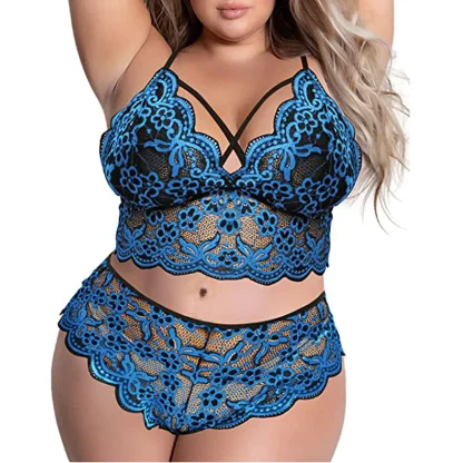 Cross Lace Plus Size Lingerie - Image 2