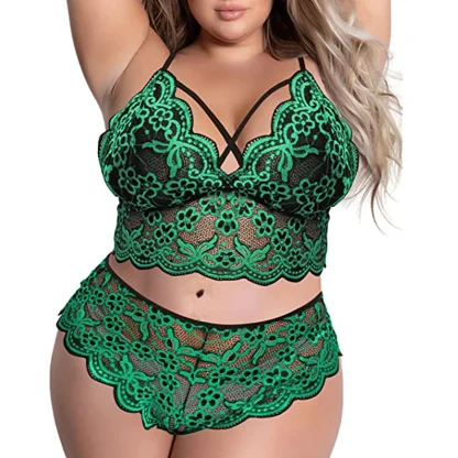 Cross Lace Plus Size Lingerie - Image 3