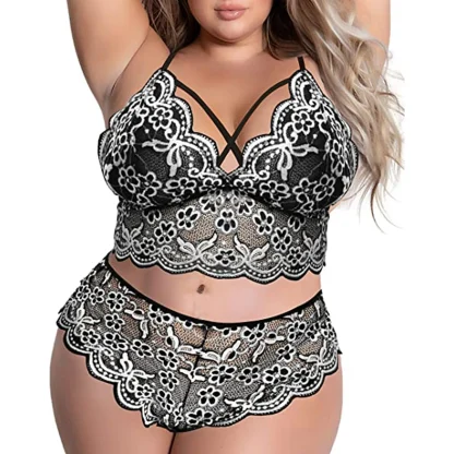 Cross Lace Plus Size Lingerie