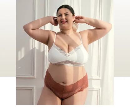 Lace Trimmed Plus Size Panties