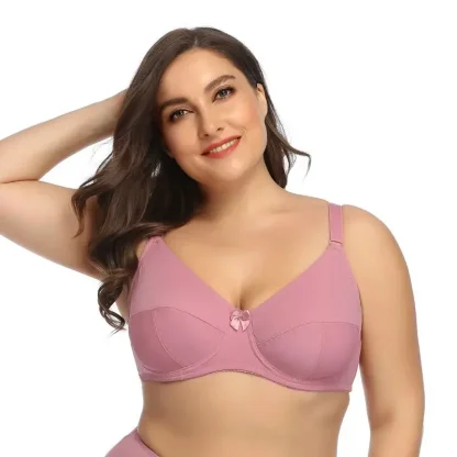 Bow Decoration Plus Size Bra - Image 3