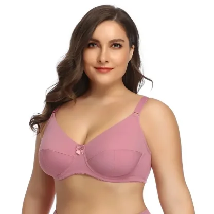 Bow Decoration Plus Size Bra - Image 5