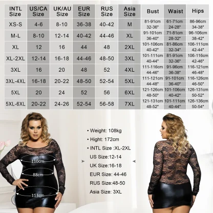 Lace Plus Size Bodycon Dress - Image 6
