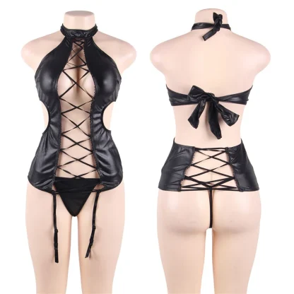 Cross-Halter Plus Size Babydoll - Image 4