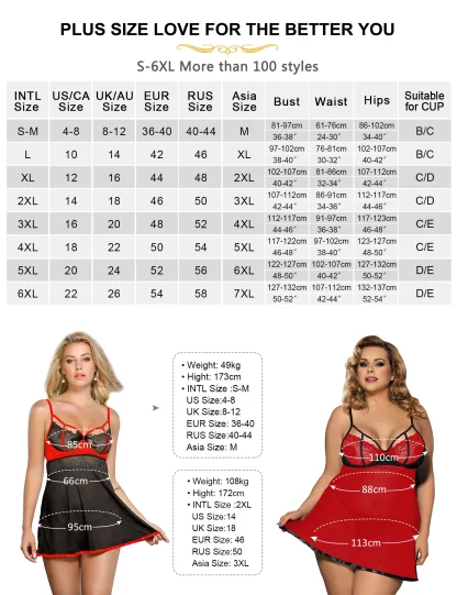 Seduction Lace Plus Size Babydoll - Image 6