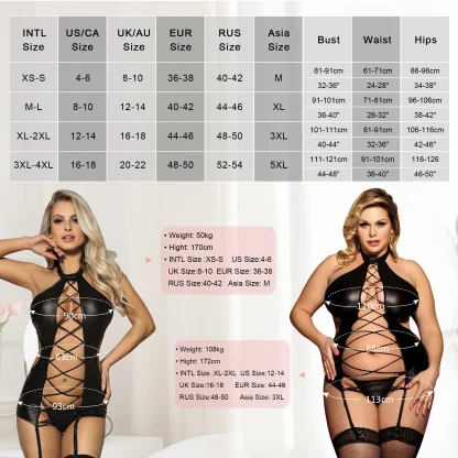 Cross-Halter Plus Size Babydoll - Image 7